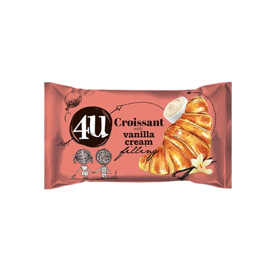 4U Croissant Vaníliakrémes Töltelékkel 50 g