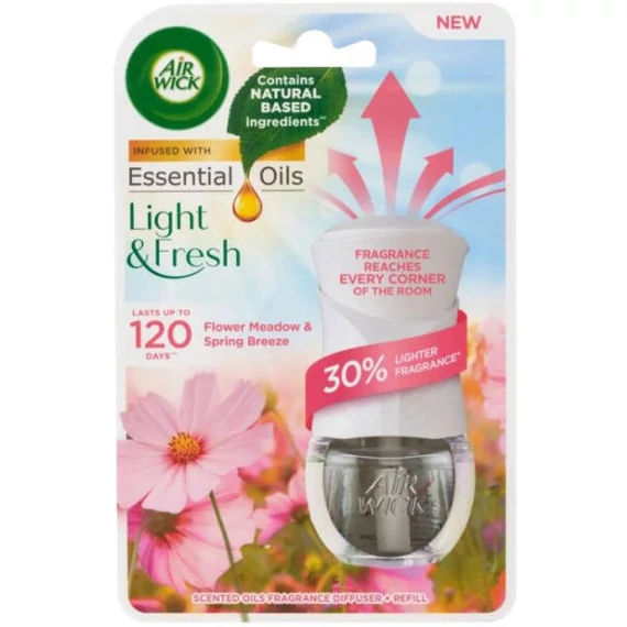 Air Wick Essential Oils Flower Meadow & Spring Breeze Légfrissítő Készülék + Utántöltő 19 ml