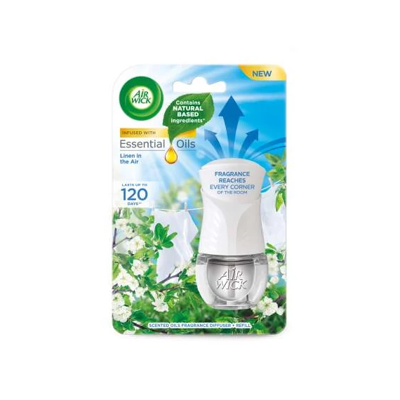 Air Wick Essential Oils Linen In The Air Légfrissítő Készülék + Utántöltő 19 ml
