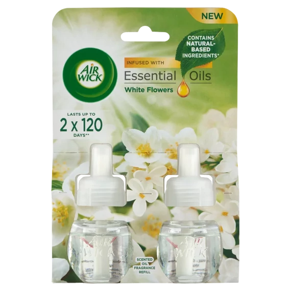 Air Wick Essential Oils White Flowers Utántöltő Légfrissítő Készülékhez 2x19 ml