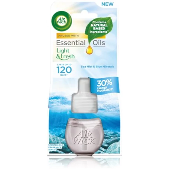Air Wick Essential Oils Sea Mist & Blue Minerals Utántöltő Légfrissítő Készülékhez 19 ml