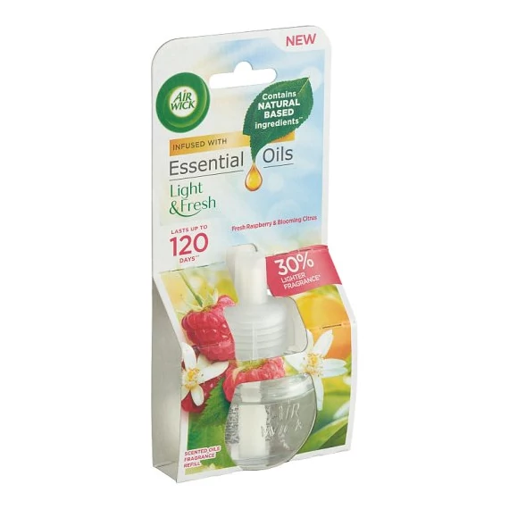 Air Wick Essential Oils Fresh Raspberry & Blooming Citrus Illatosító Utántöltő 19 ml
