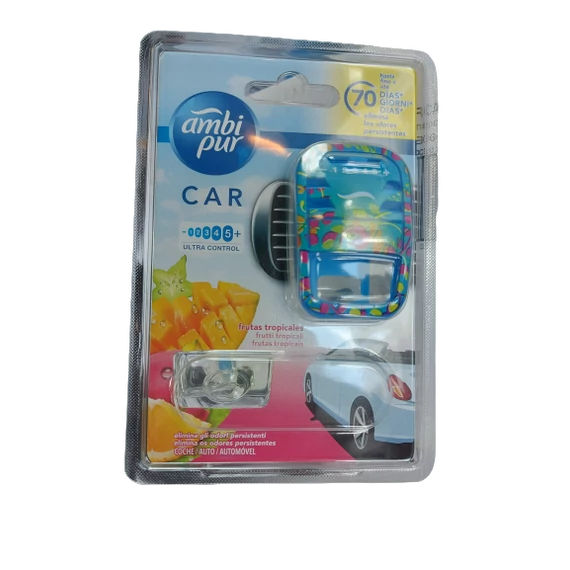 Ambi Pur Car Frutty Tropical Autóillatosító Készülék + utántöltő 7 ml
