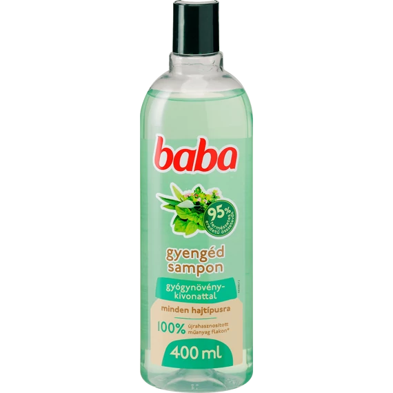 Baba Gyengéd Sampon Gyógynövény Kivonattal Minden Hajtípusra 400 ml
