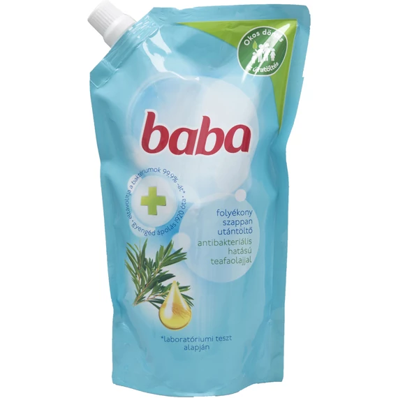 Baba Antibakteriális Hatású Teafaolajjal Folyékony Szappan Utántöltő 500 ml
