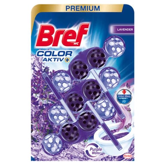 Bref Color Aktiv Lavender Wc Tisztító + illatosító 3x50 g