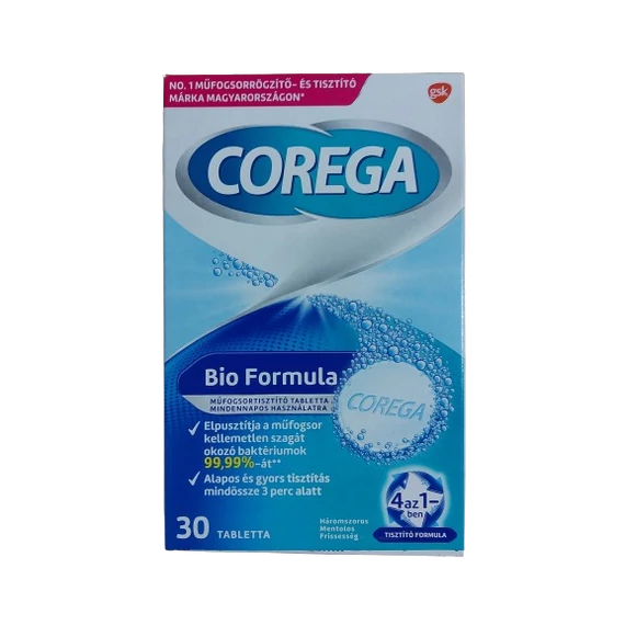 Corega Bio Formula Műfogsortisztító Tabletta 30 db