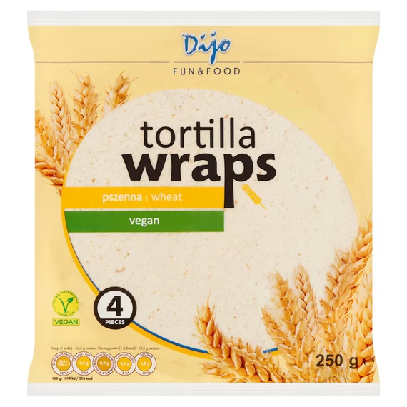 Dijo Vegan Tortilla Wraps 4 db 250 g