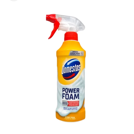 Domestos Power Foam Citrus Blast WC és Fürdőszoba Tisztító Hab 435 ml