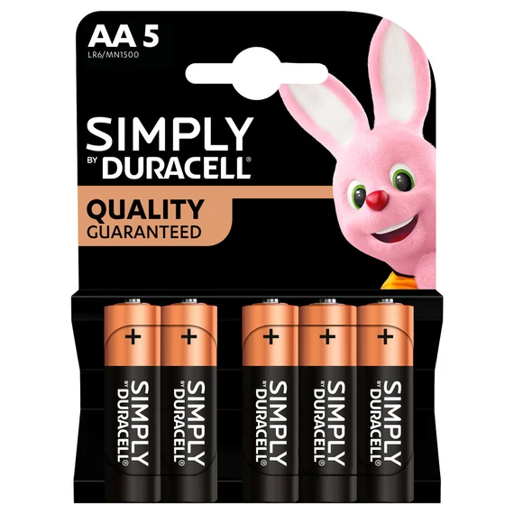 Duracell Simply AA Elem 5 db