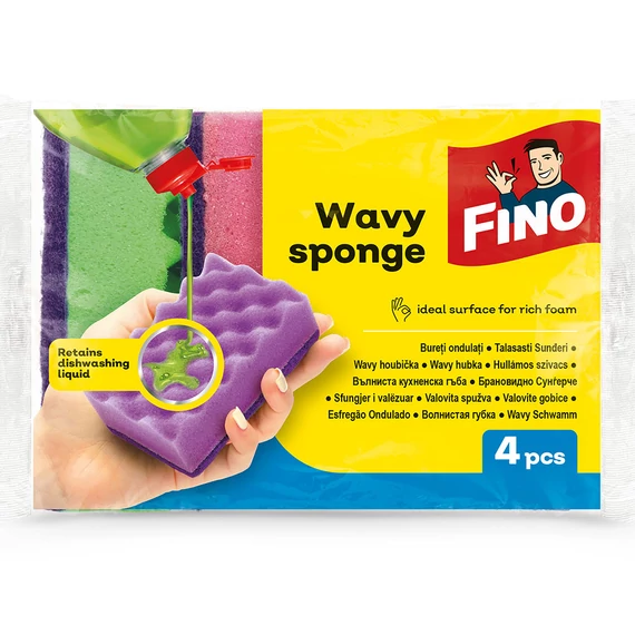 Fino Hullámos Konyhai Szivacs 4 db