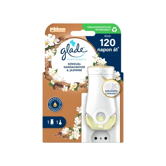 Glade Sensual Sandalwood & Jasmine Elektromos Légfrissítő Készülék + Utántöltő 20 ml