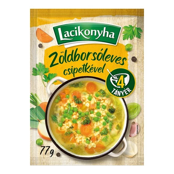 Lacikonyha Zöldborsóleves Csipetkével 77 g