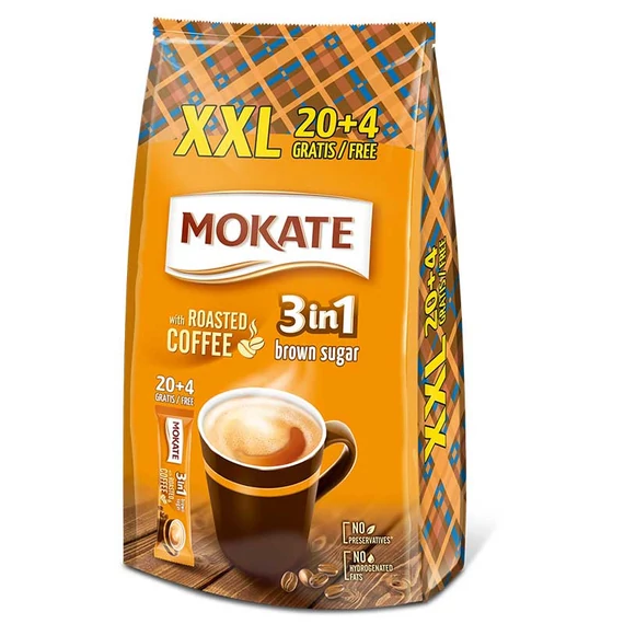 Mokate 3in1 Brown Sugar Instant Kávé 24 db