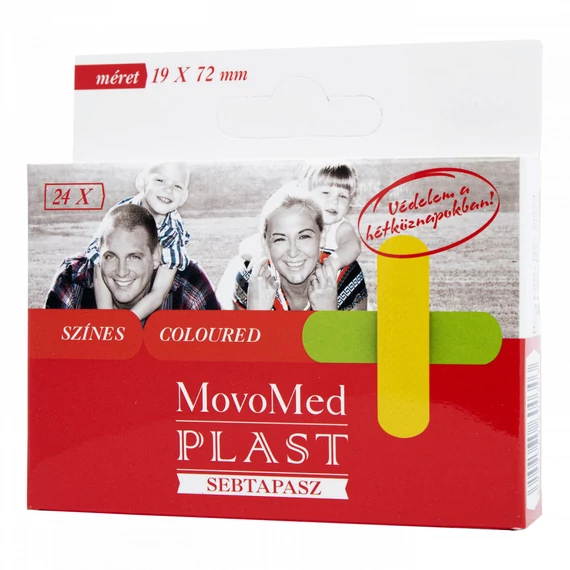 Movomed Plast Színes Sebtapasz 24 db