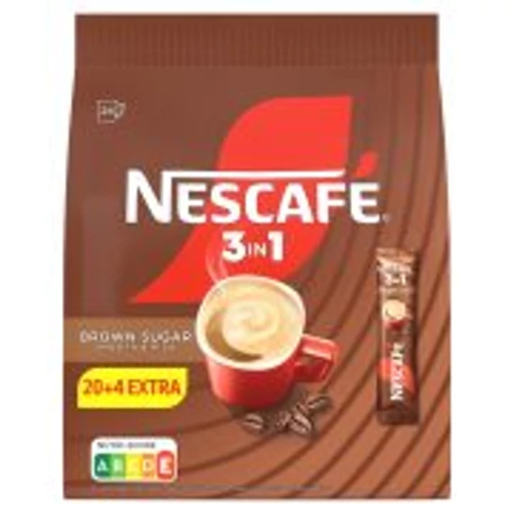Nescafe 3in1 Brown Sugar Azonnal Oldódó Kávéspecialitás Barna Cukorral 24 x 16,5 g