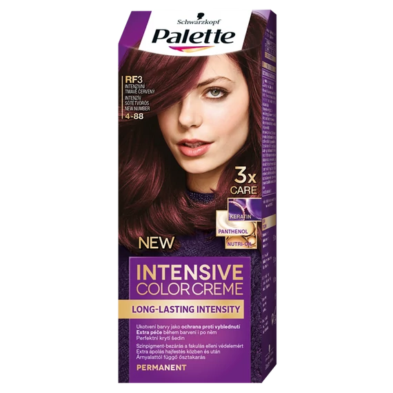 Schwarzkopf Palette Intesive Color Creme Hajfesték RF3 4-88 Intenzív Sötétvörös