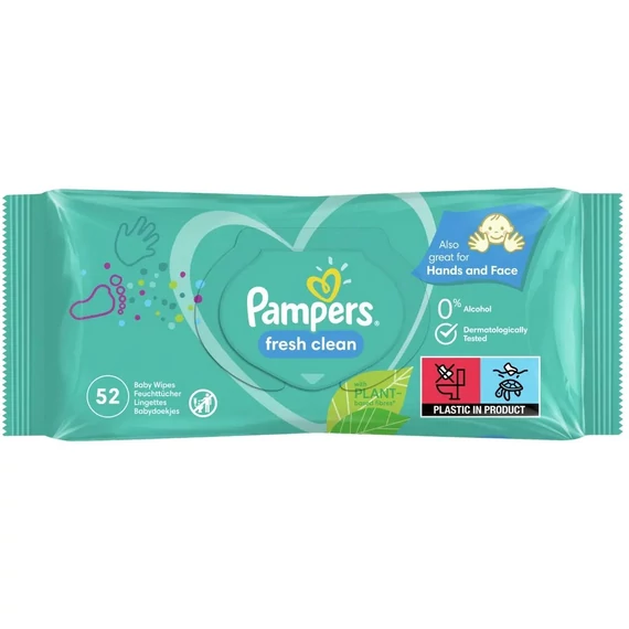Pampers Fresh Clean Popsitörlő 52 db