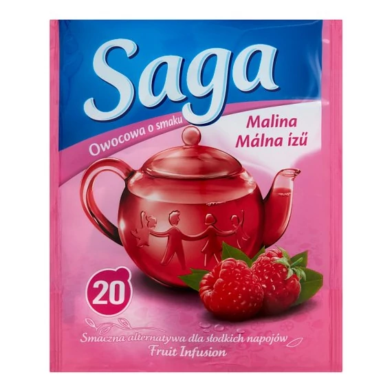 Saga Málna Ízű Gyümölcstea 20 filter 34 g