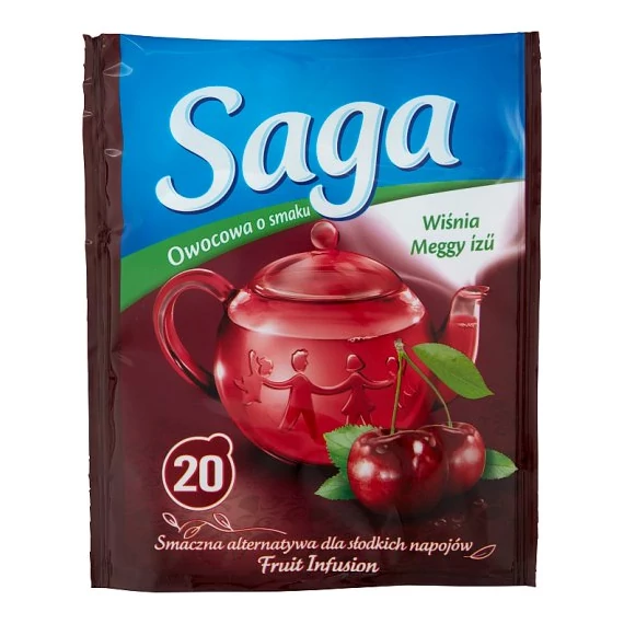 Saga Meggy Ízű Gyümölcstea 20 filter 34 g