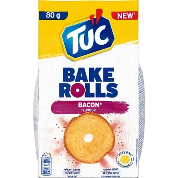 Tuc Bake Rolls Bacon ízű Kétszersült 80 g