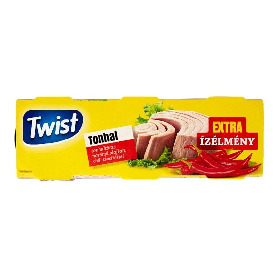 Twist Tonhaltörzs Napraforgóolajban Édes Chilis 3x80 g