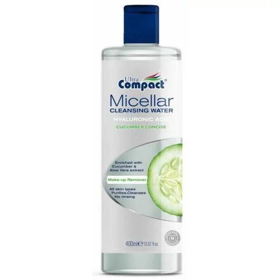 Ultra Compact Micellás Sminklemosó Víz Hyaluronsav és Uborka Kivonattal 400 ml 