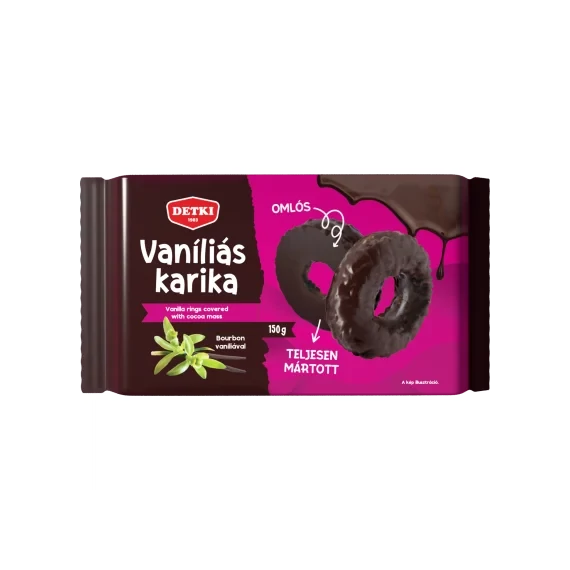 Detki Vaníliás Karika Teljesen Mártva 150 g