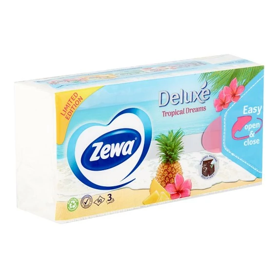 Zewa Deluxe Tropical Dreams Papírzsebkendő 3 rétegű 90 db