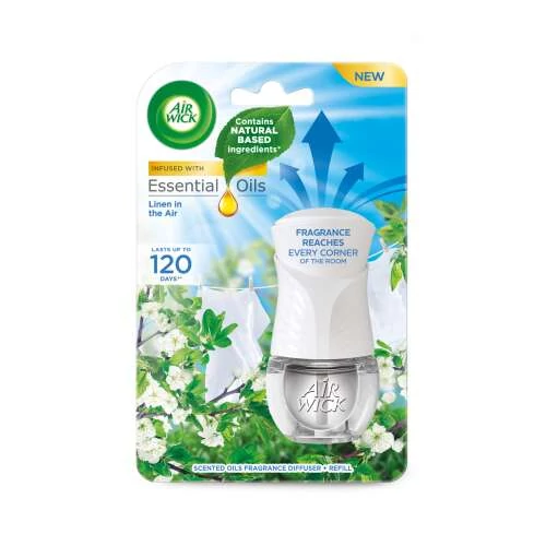 Air Wick Essential Oils Linen In The Air Légfrissítő Készülék + Utántöltő 19 ml