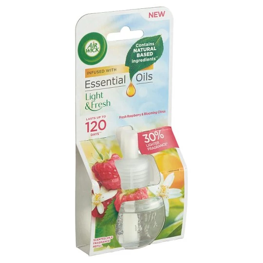 Air Wick Essential Oils Fresh Raspberry & Blooming Citrus Illatosító Utántöltő 19 ml