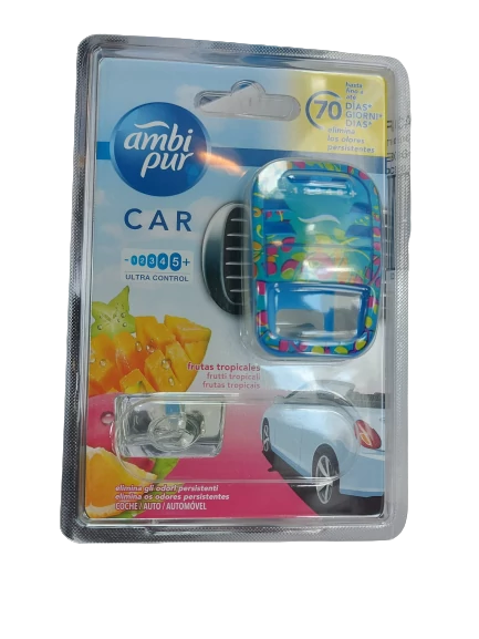 Ambi Pur Car Frutty Tropical Autóillatosító Készülék + utántöltő 7 ml