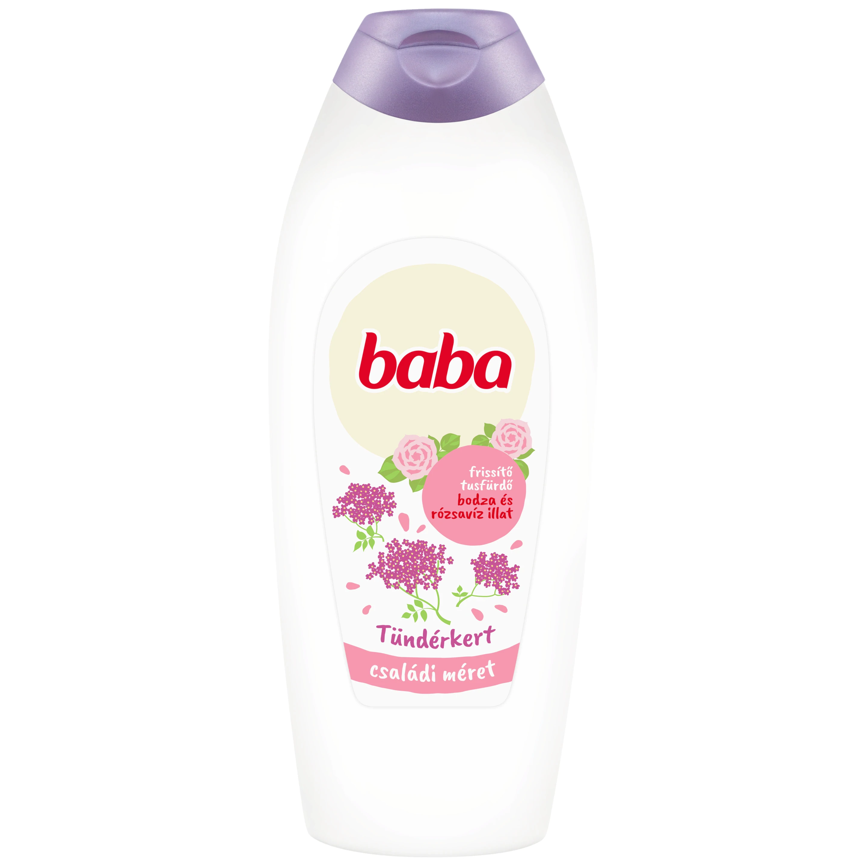 Baba Frissítő Bodza és Rózsavíz illat Tusfürdő 750 ml