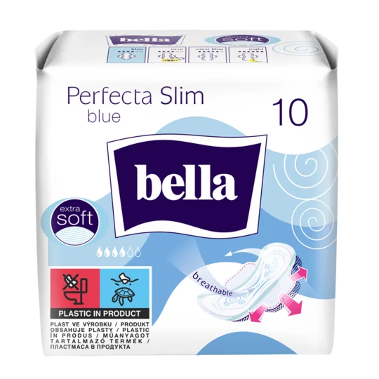 Bella Perfecta Slim Blue Ultravékony Egészségügyi Betét 10 db