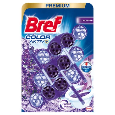 Bref Color Aktiv Lavender Wc Tisztító + illatosító 3x50 g
