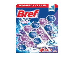 Bref Power Aktiv Levendula Wc Tisztító + illatosító 3x50 g