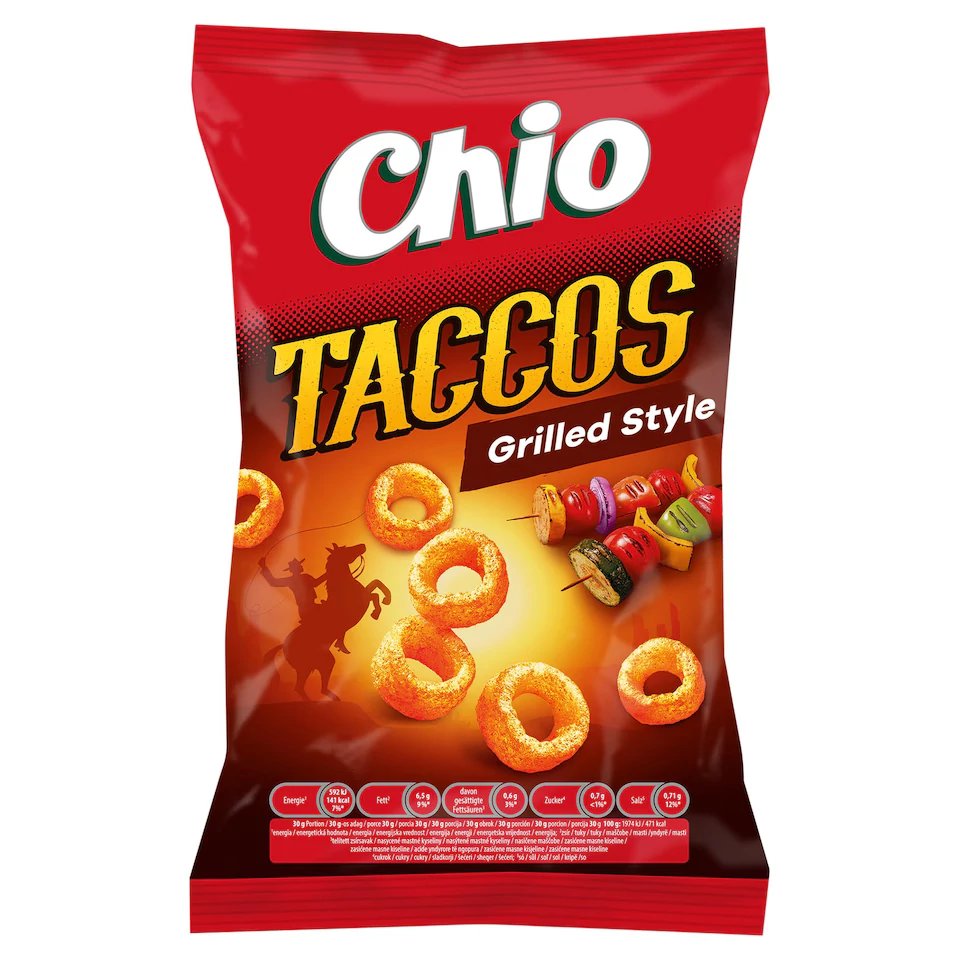 Chio Taccos Grilles Ízű Búza Burgonyasnack 65 g