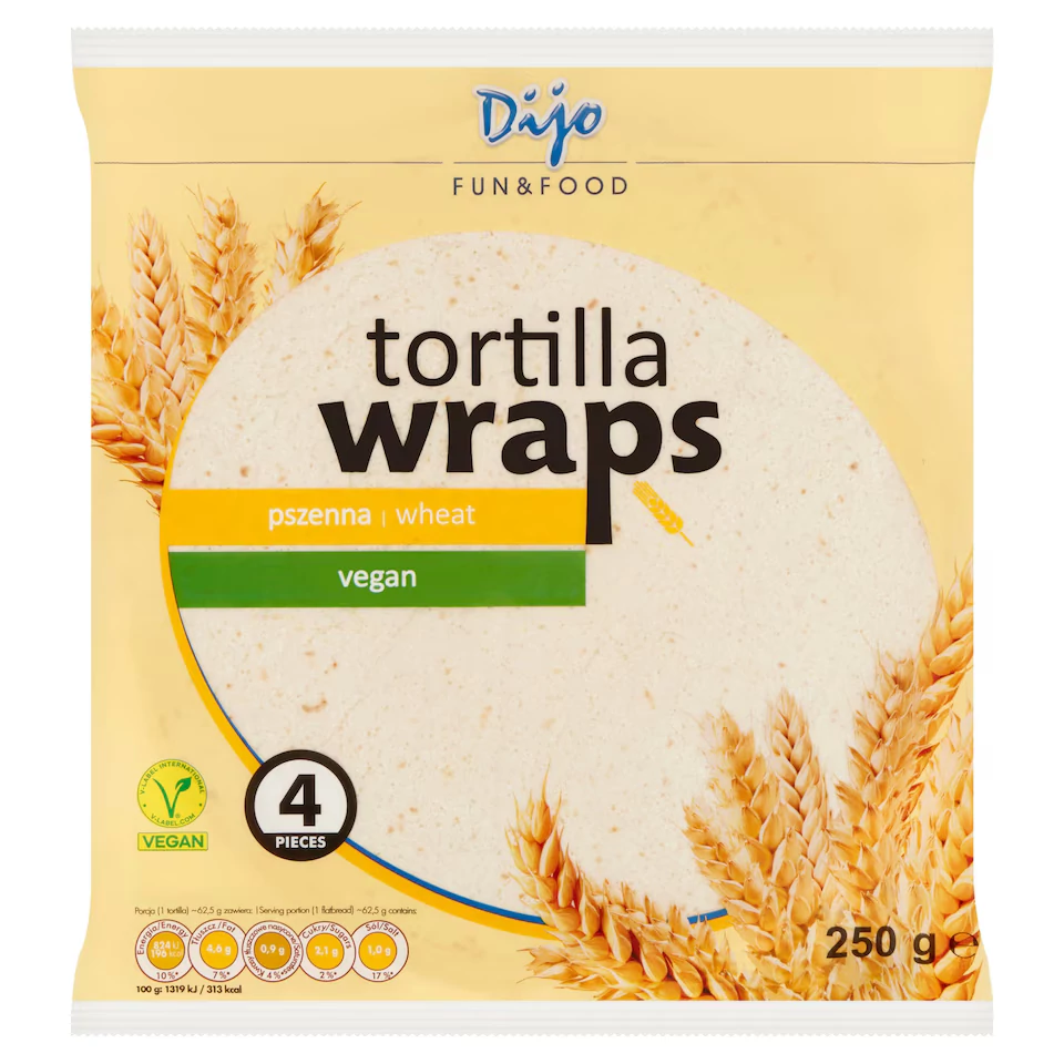 Dijo Vegan Tortilla Wraps 4 db 250 g
