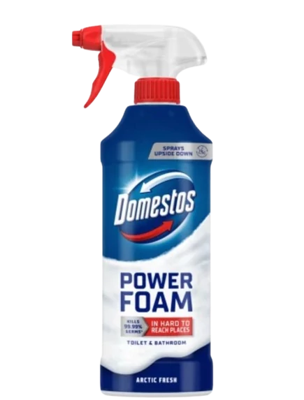 Domestos Power Foam Arctic Fresh WC és Fürdőszoba Tisztító Hab 435 ml