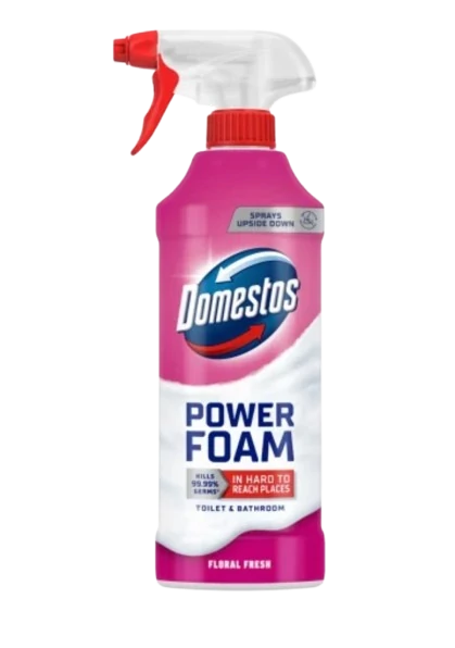Domestos Power Foam Floral Fresh WC és Fürdőszoba Tisztító Hab 435 ml