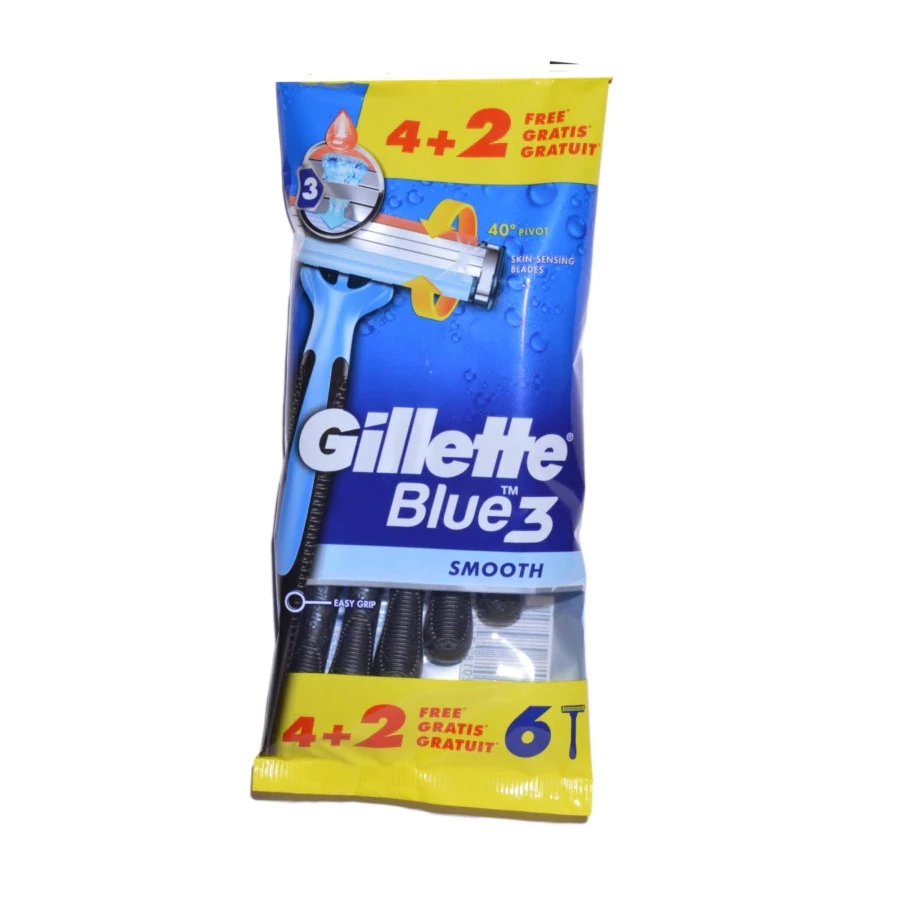 Gillette Blue3 Smooth 3 Pengés Eldobható Borotva 6 db