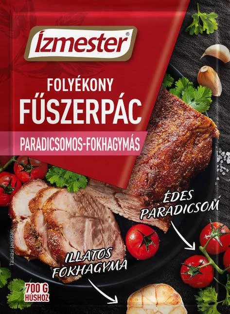 Ízmester Folyékony Fűszerpác Paradicsomos-Fokhagymás 80 ml