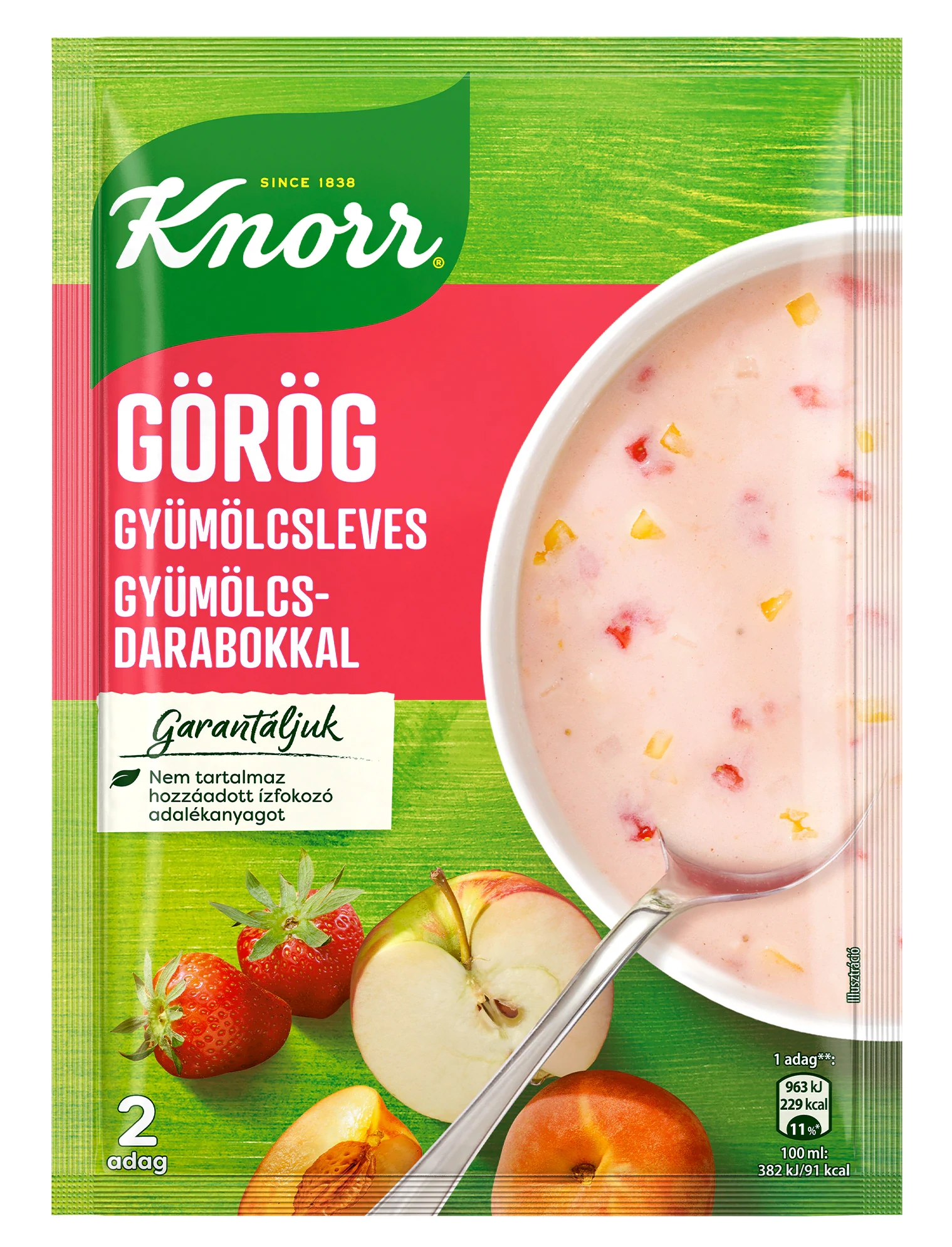 Knorr Görög Gyümölcsleves Gyümölcsdarabokkal 54 g