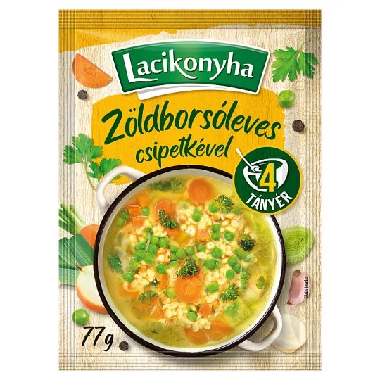 Lacikonyha Zöldborsóleves Csipetkével 77 g