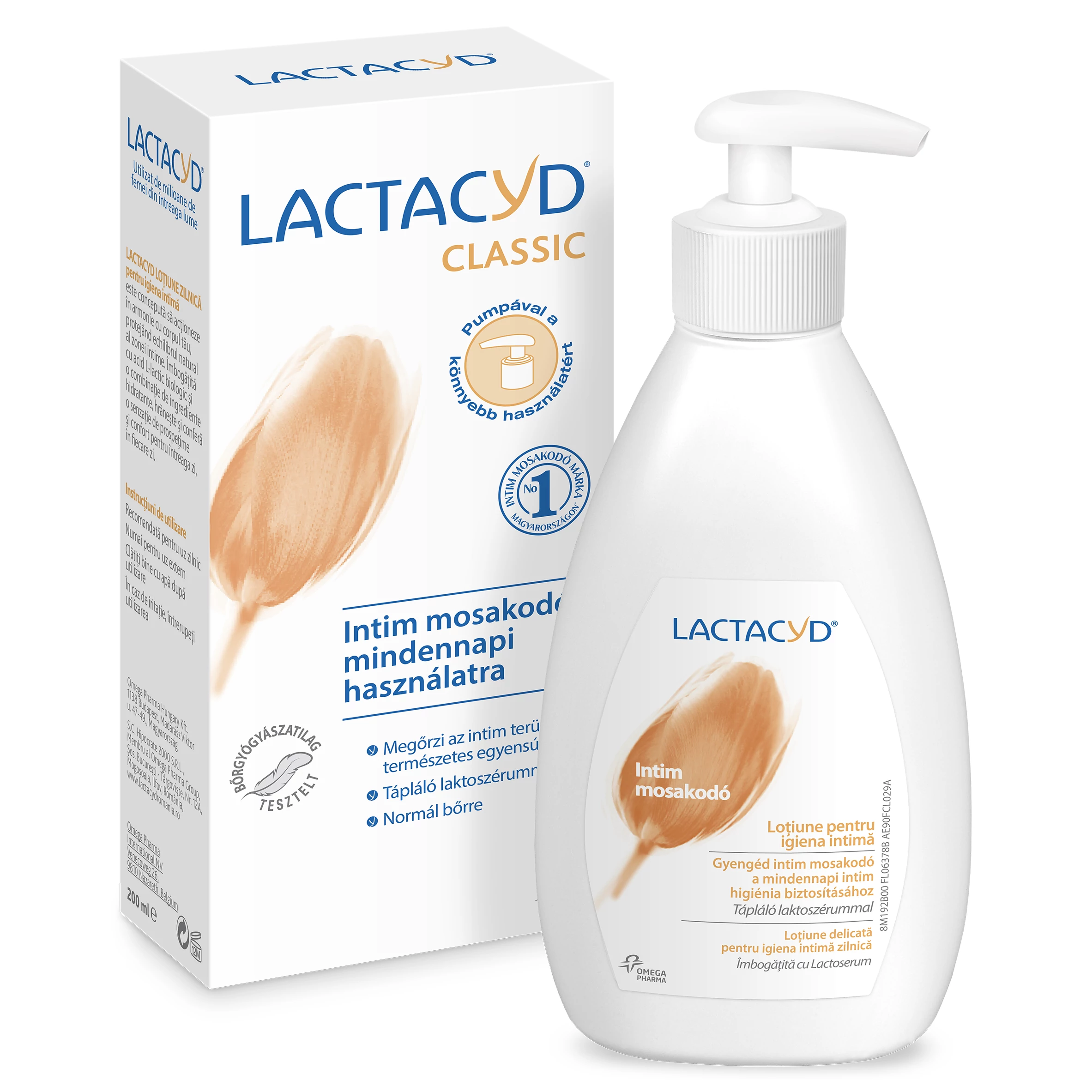 Lactacyd Classic Intim Mosakodó Gél Pumpás 200 ml