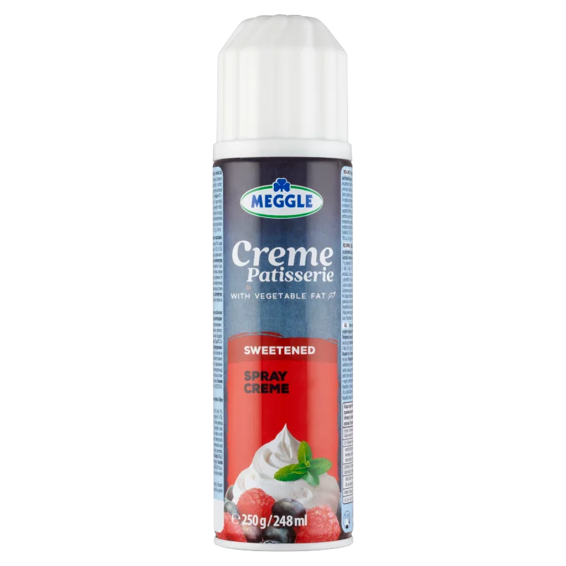 Meggle Creme Patisserie UHT Édesített Vanília Ízű Habspray Növényi Zsírral 250 g