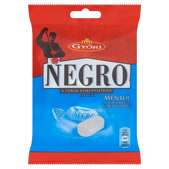 Győri Negro Mentol Töltetlen Keménycukorka 79 g