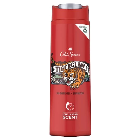Old Spice Tigerclaw 2in1 Tusfürdő és Sampon 400 ml