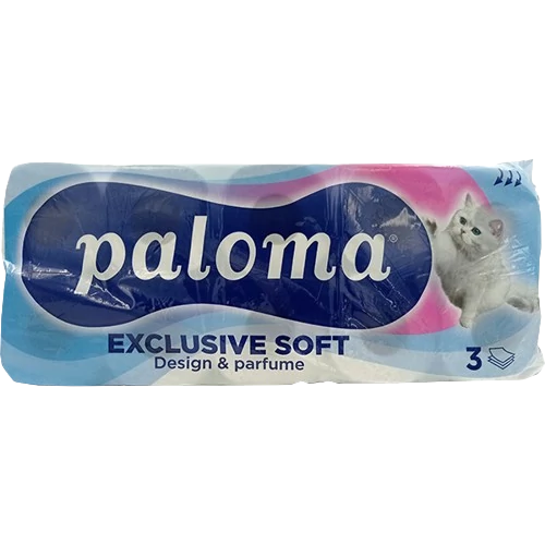 Paloma Exclusive Soft Design & Parfume WC papír 3 réteg 10 tekercs