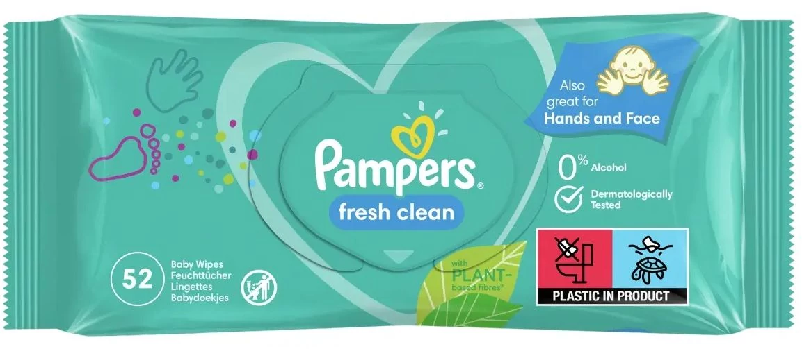 Pampers Fresh Clean Popsitörlő 52 db